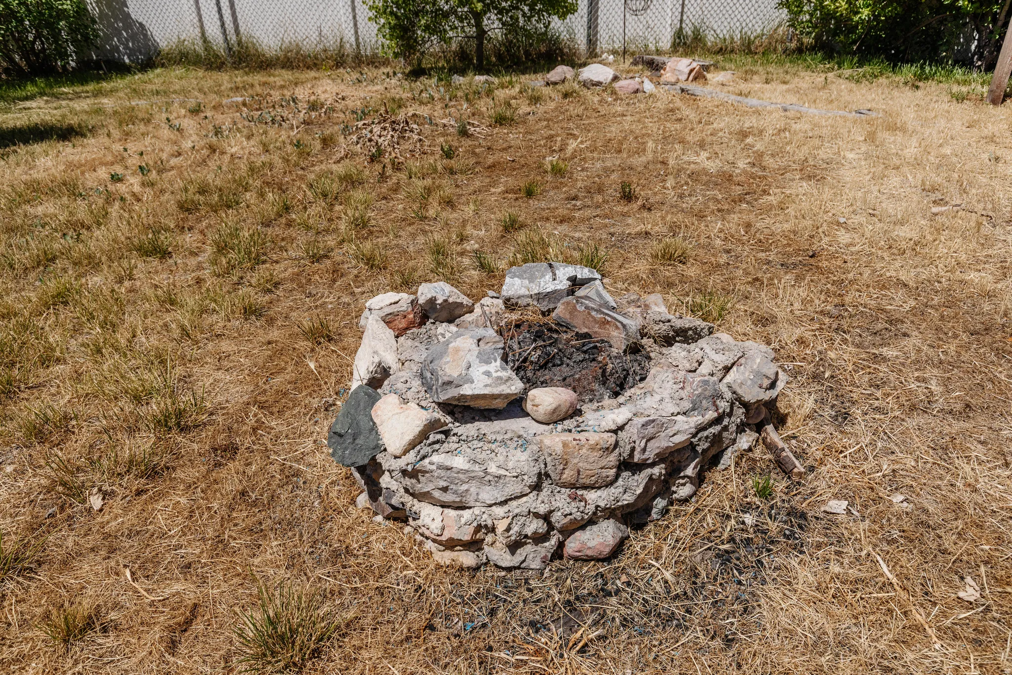 Stone-built fire pit