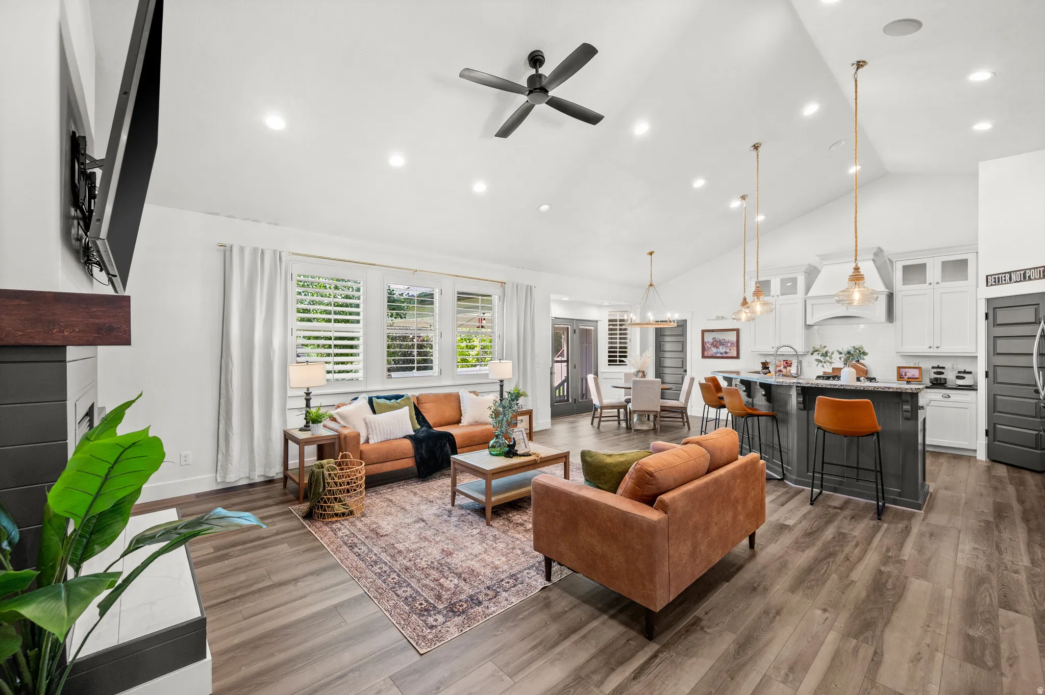 Beautiful plantation shutters and large windows fill the home with natural light, creating a bright and welcoming atmosphere.☀️