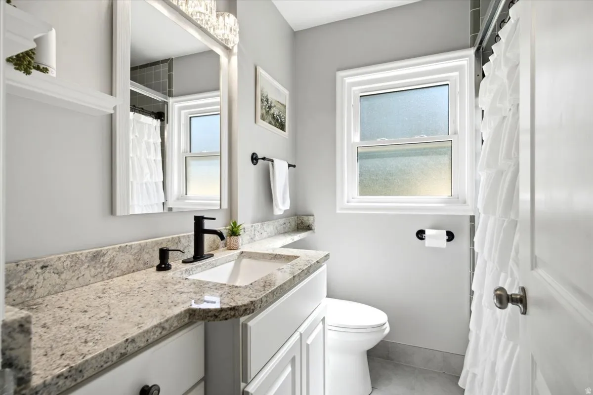 Nicely updated bathroom with brand new window!