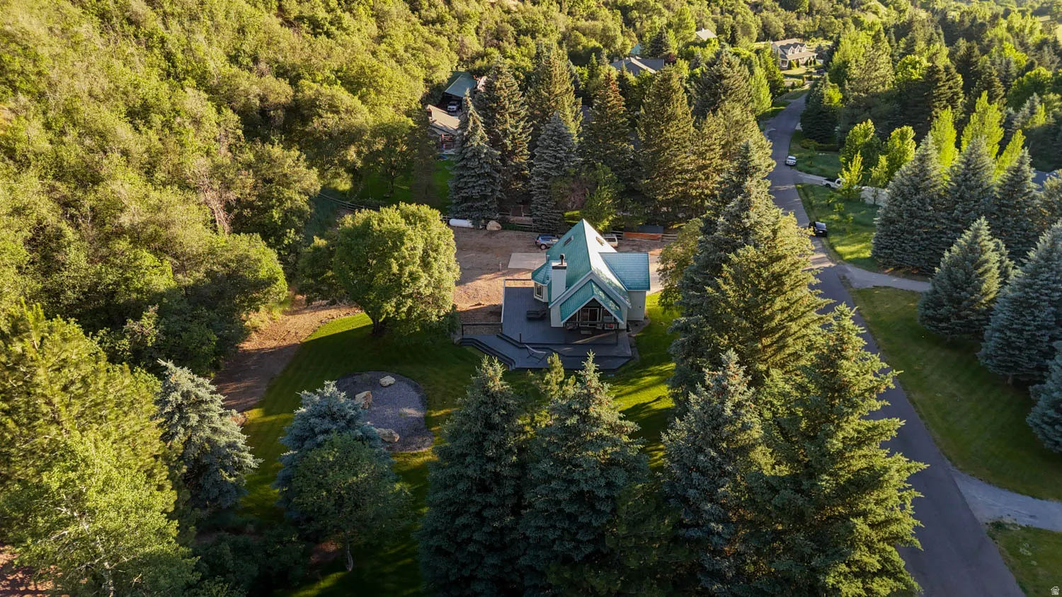 Private lot surrounded by mature trees