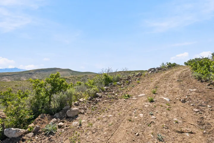 Expansive natural landscape featuring rolling hills and distant mountains