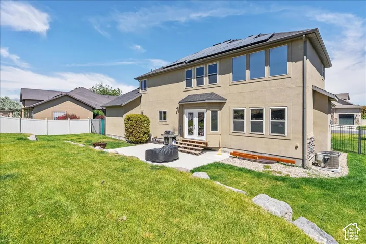 Expansive green lawn providing ample outdoor space