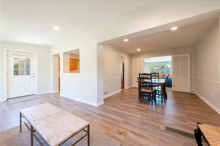Family room looking into Dining Room