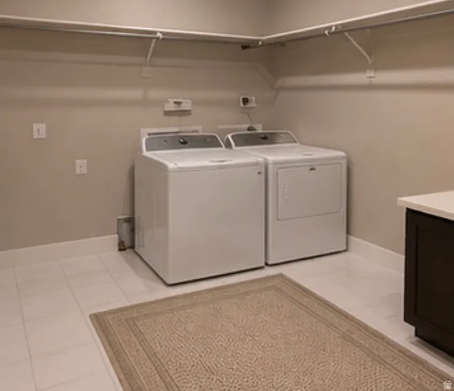 Recessed lighting, tile flooring, built-in shelving, and a built-in countertop with dark wood-finish cabinetry