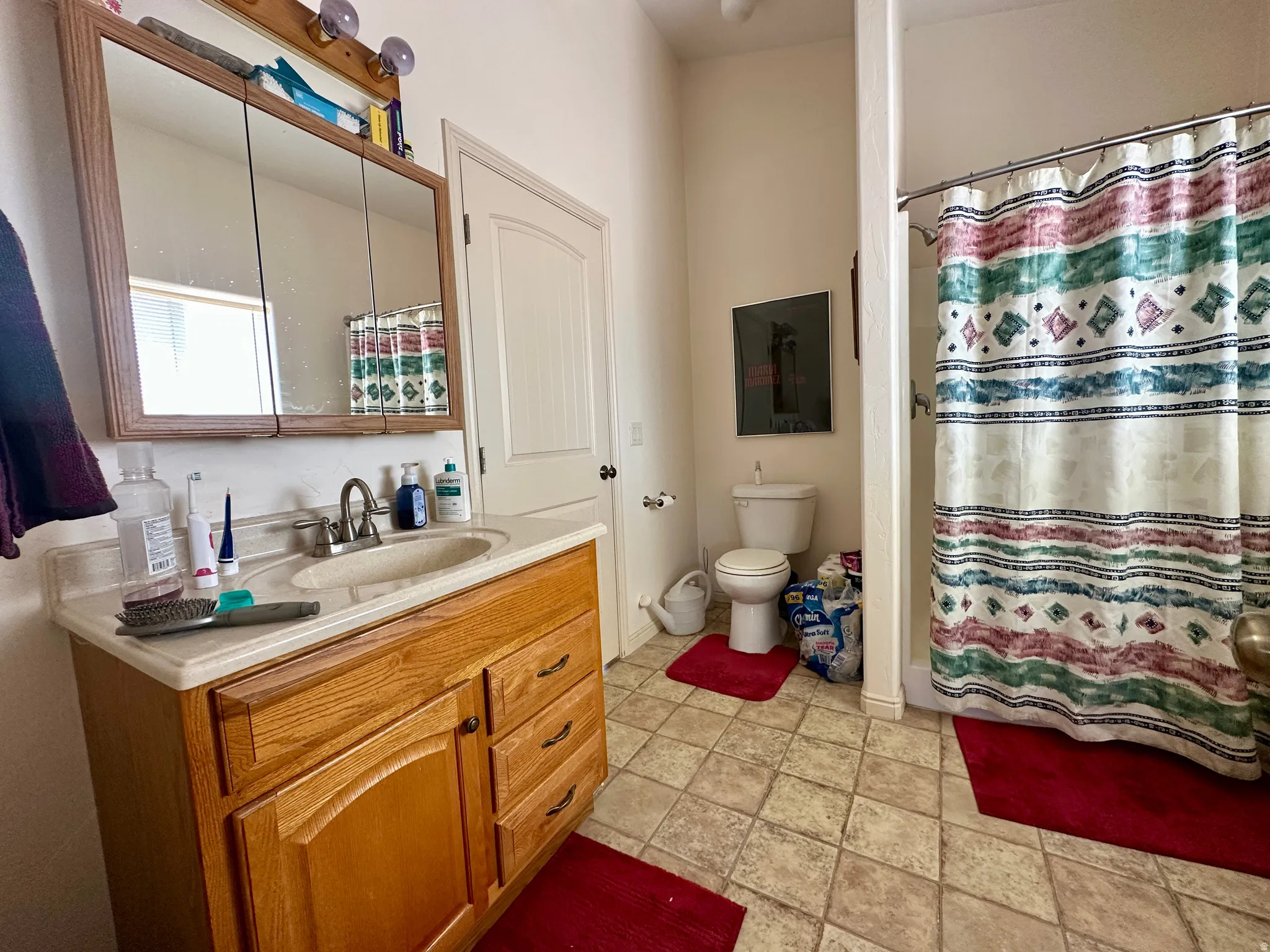 Primary bathroom with walk in shower