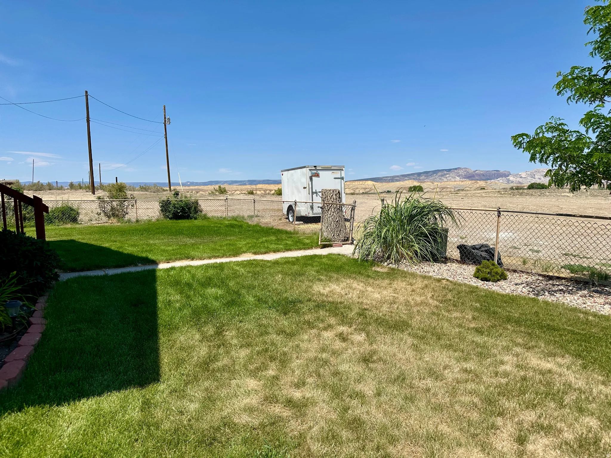 Fenced in front yard