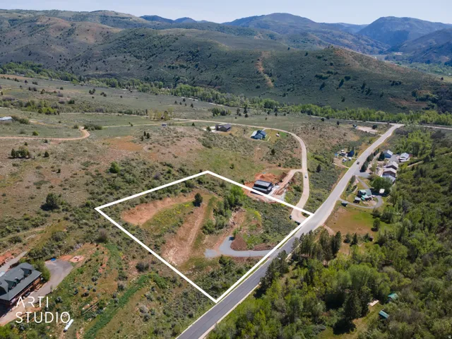 Expansive lot featuring a sloped terrain, natural vegetation, and direct road frontage
