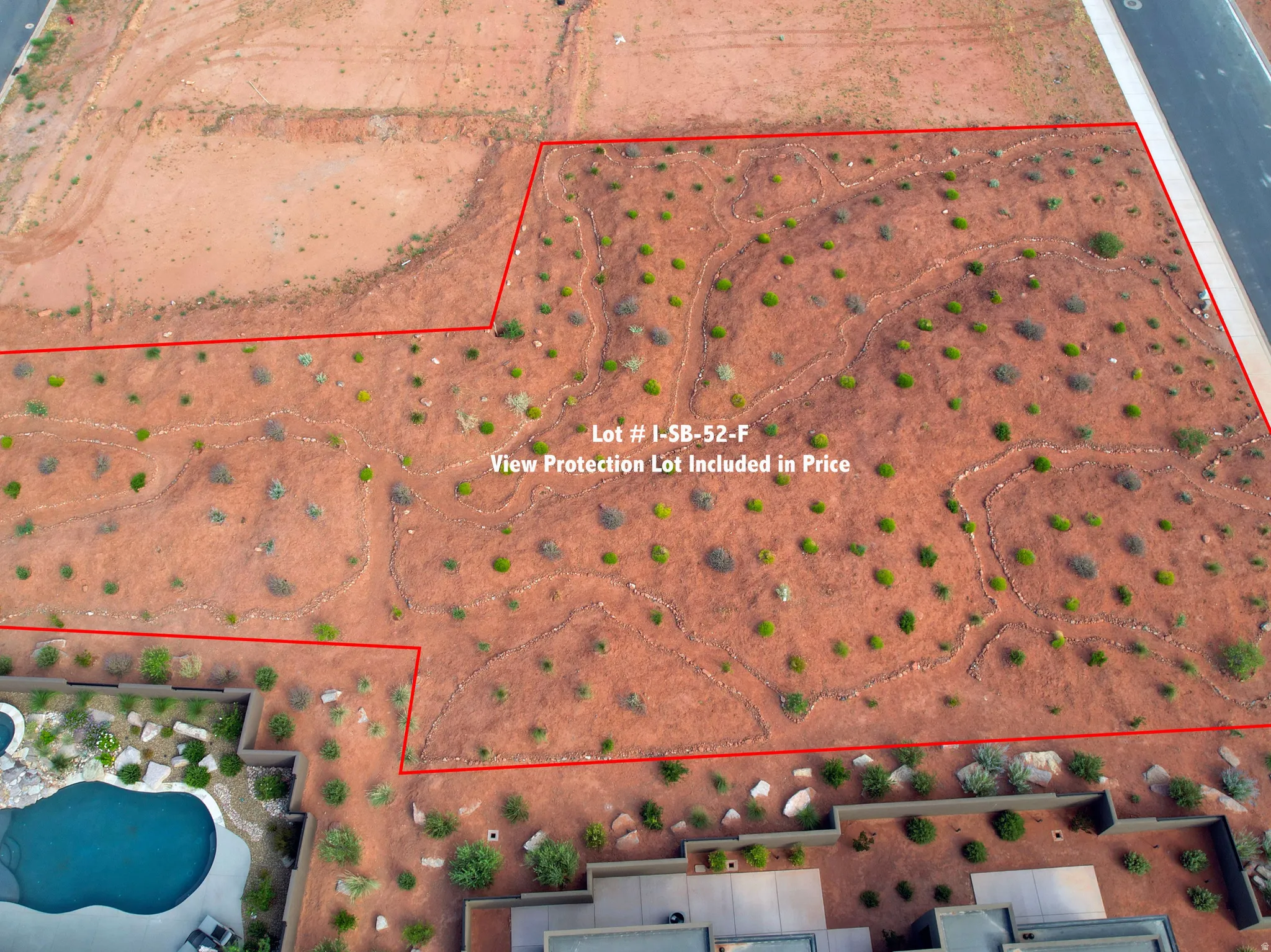 Expansive view protection parcel included featuring natural desert flora, bordering paved roadways