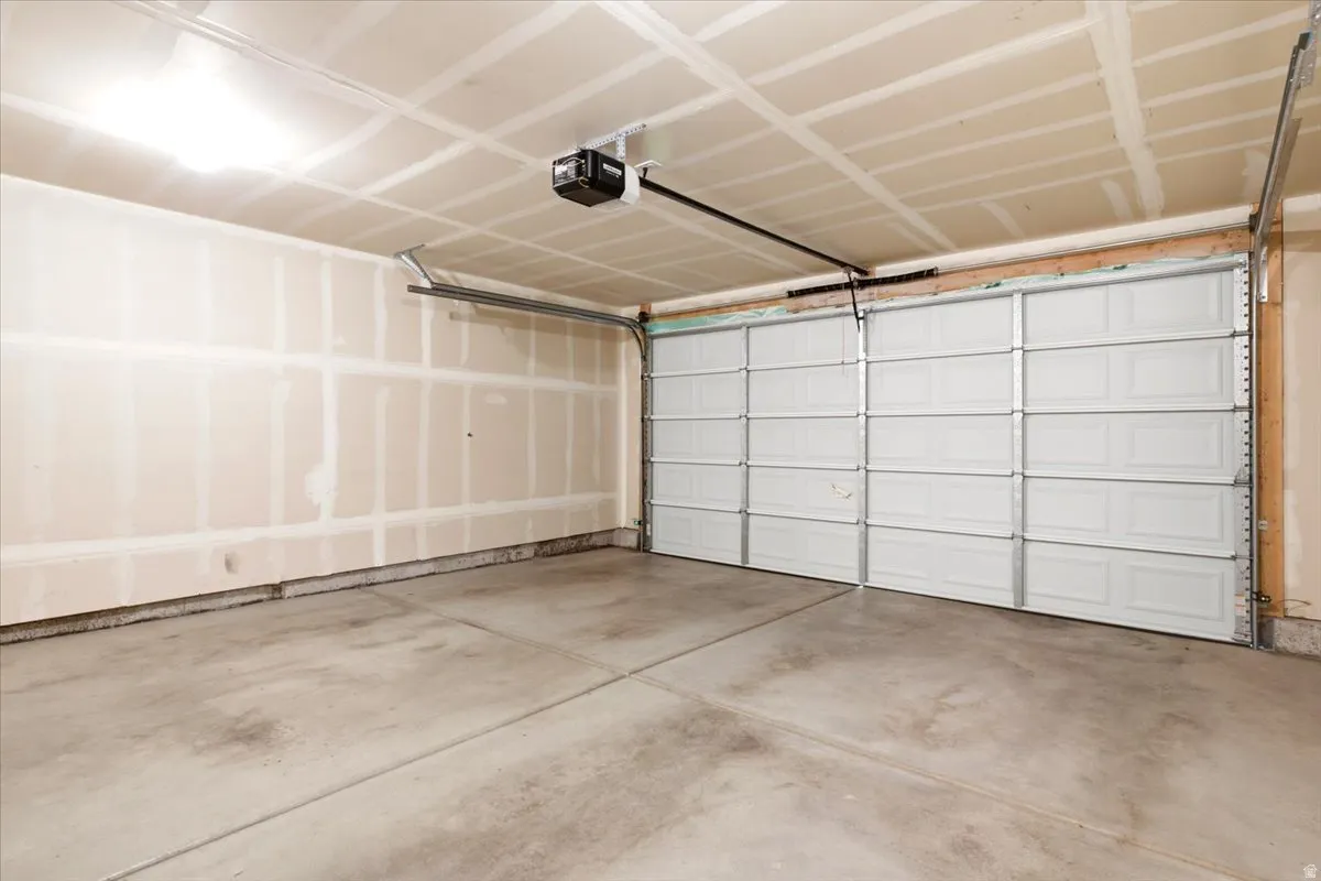 Attached two-car garage