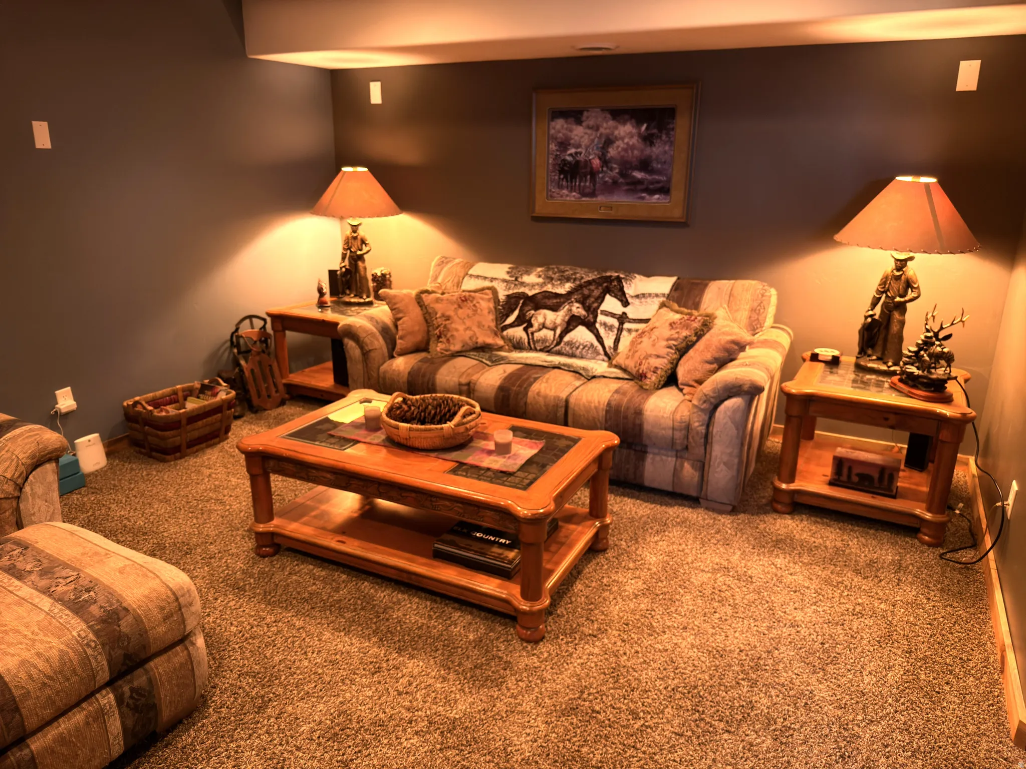 Media room seating area
