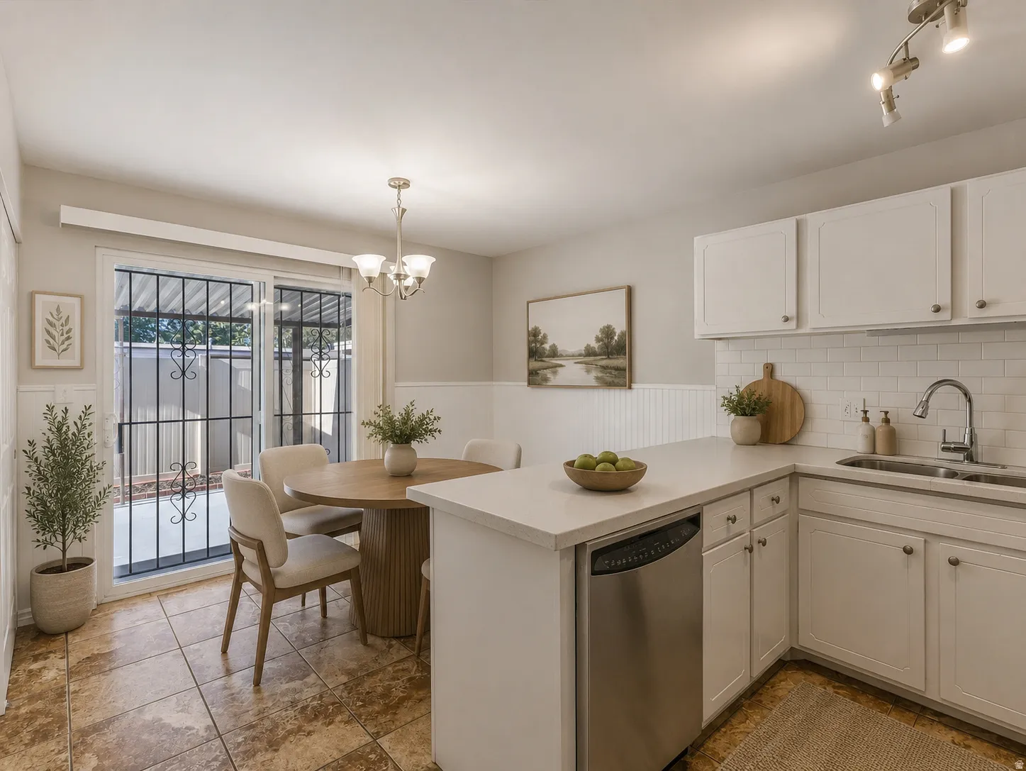 Virtually Staged dining room