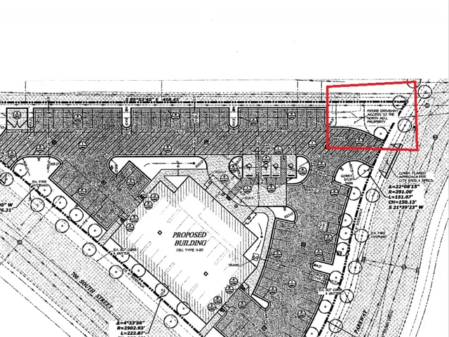 South entrance location