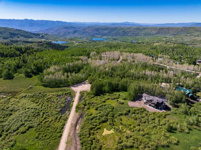 Expansive landscape featuring diverse vegetation and distant mountains