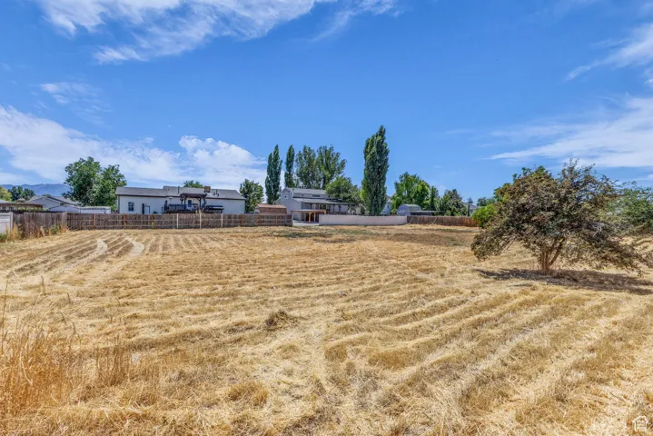 Expansive undeveloped land featuring a cleared field, a mature deciduous tree, and a partial wood fence along the perimeter