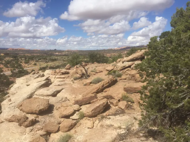 View of nature with rural landscape and a desert landscape