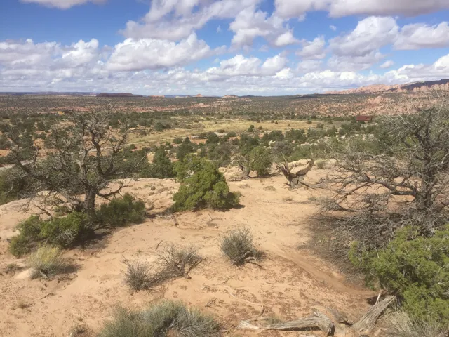 Mountain view with a desert landscape and rural landscape