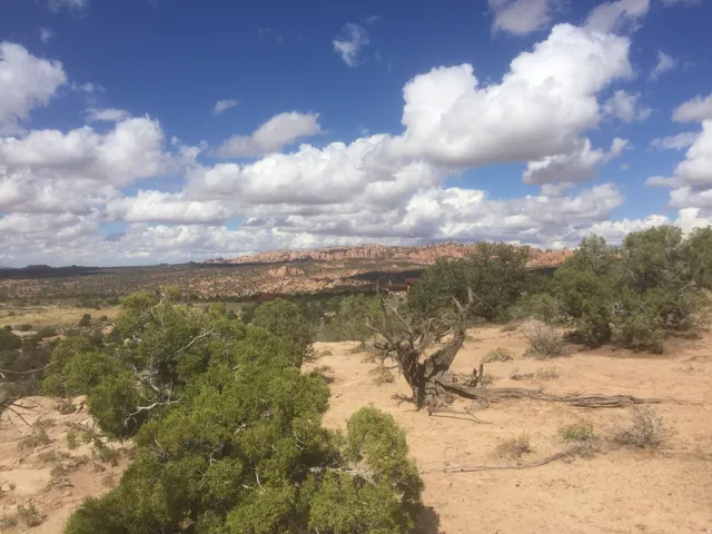 Mountain view with rural landscape