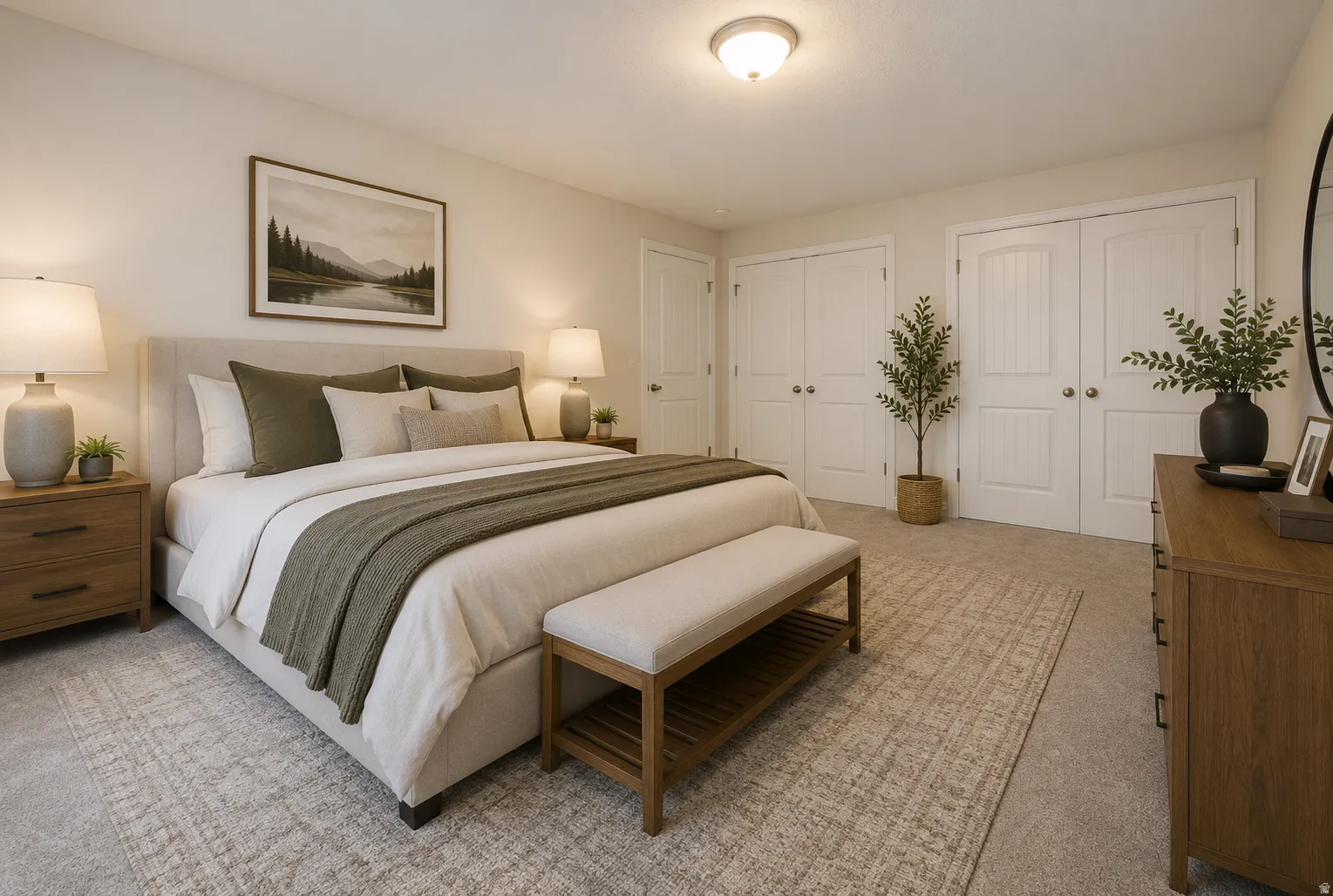 Digitally Staged bedroom