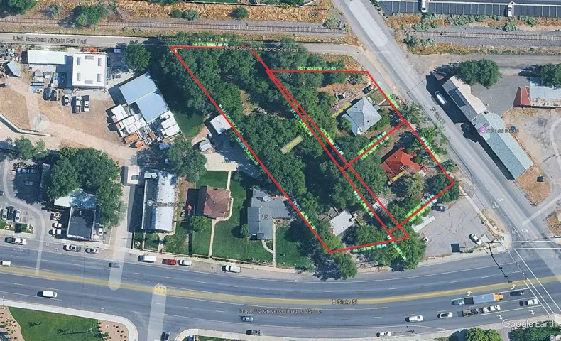 Aerial Survey outlining additional property for sale.