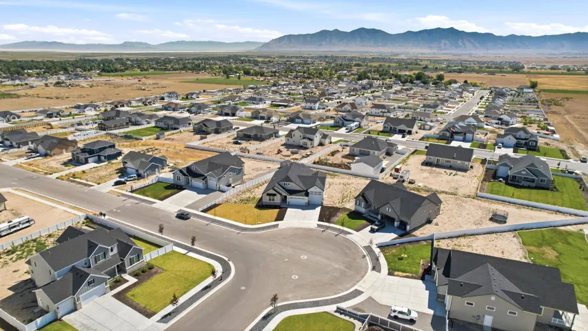 Residential development featuring multiple single-family homes with varying architectural styles
