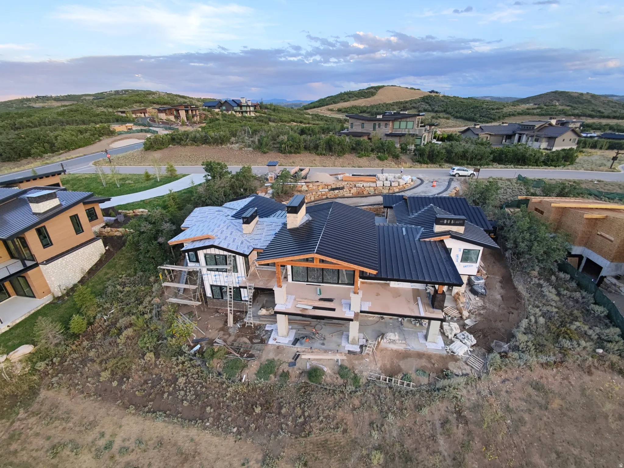 Drone pic of house from the back