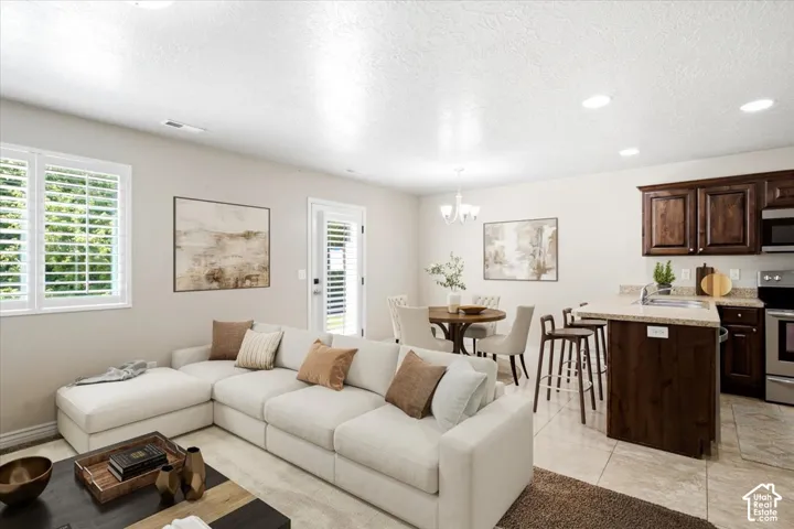 Virtually Staged Living Room
