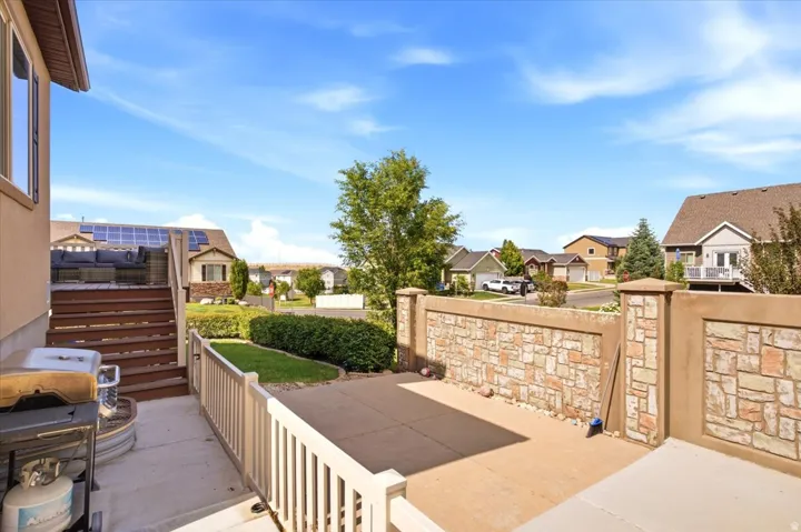 Lower patio with concrete flooring