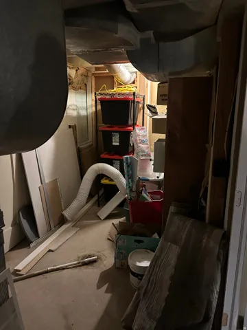 Storage room in the basement