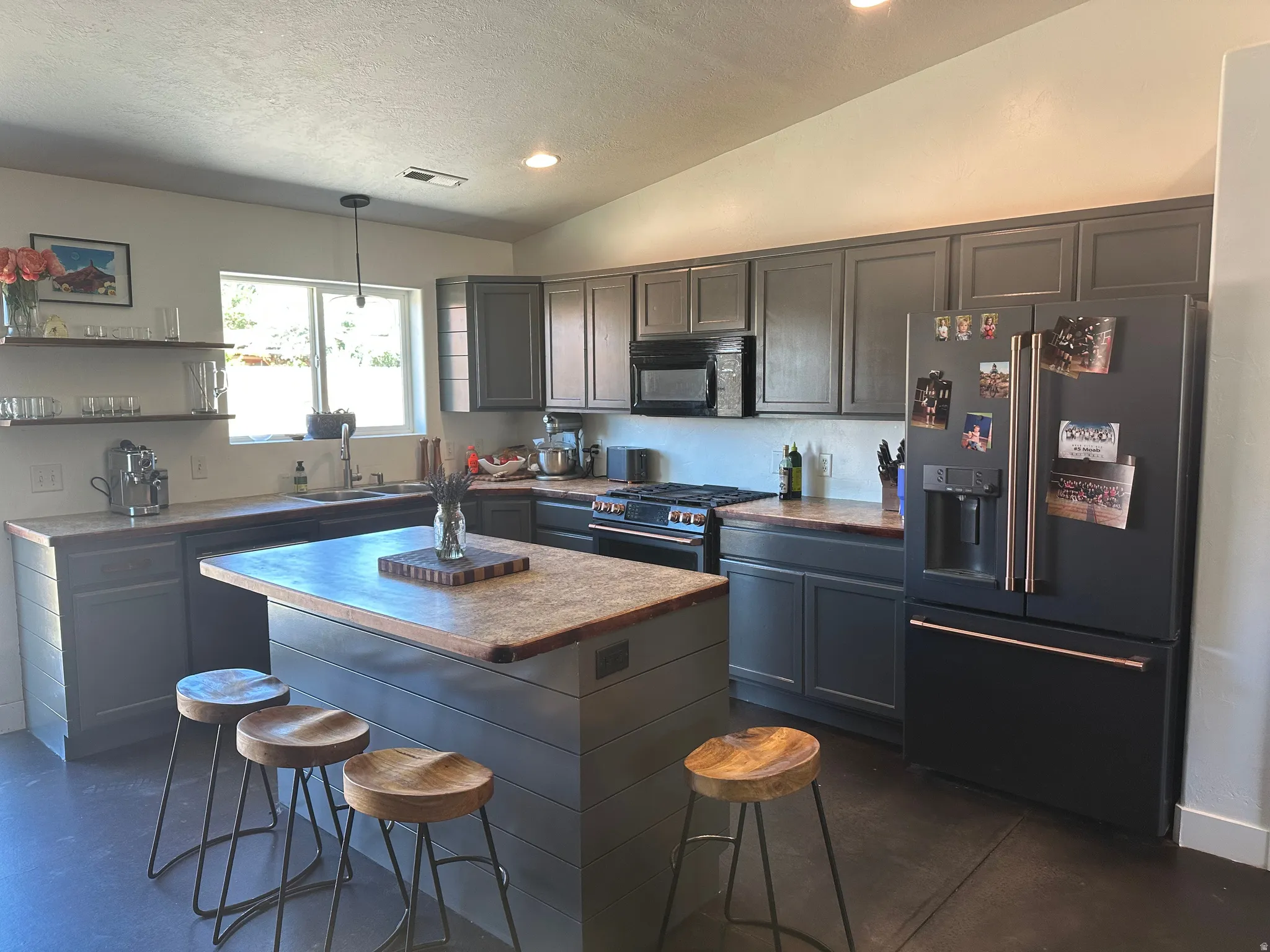 Modern kitchen with upgraded GE Cafe appliances