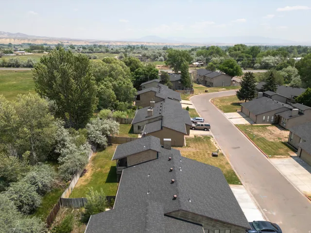 Aerial view of a residential community