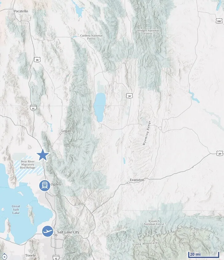 Location Map. Indicating the property's geographic coordinates relative to regional landmarks