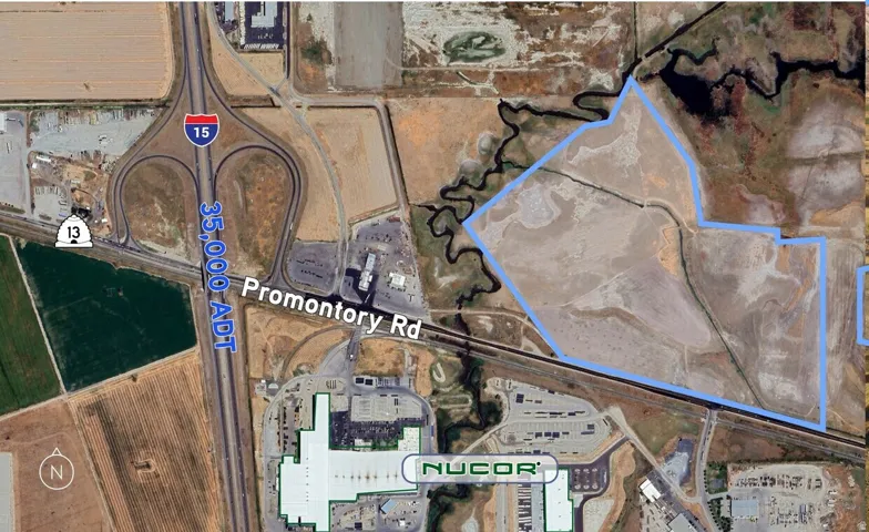 Aerial Map. Depicting the property's location relative to transportation infrastructure and adjacent land uses
