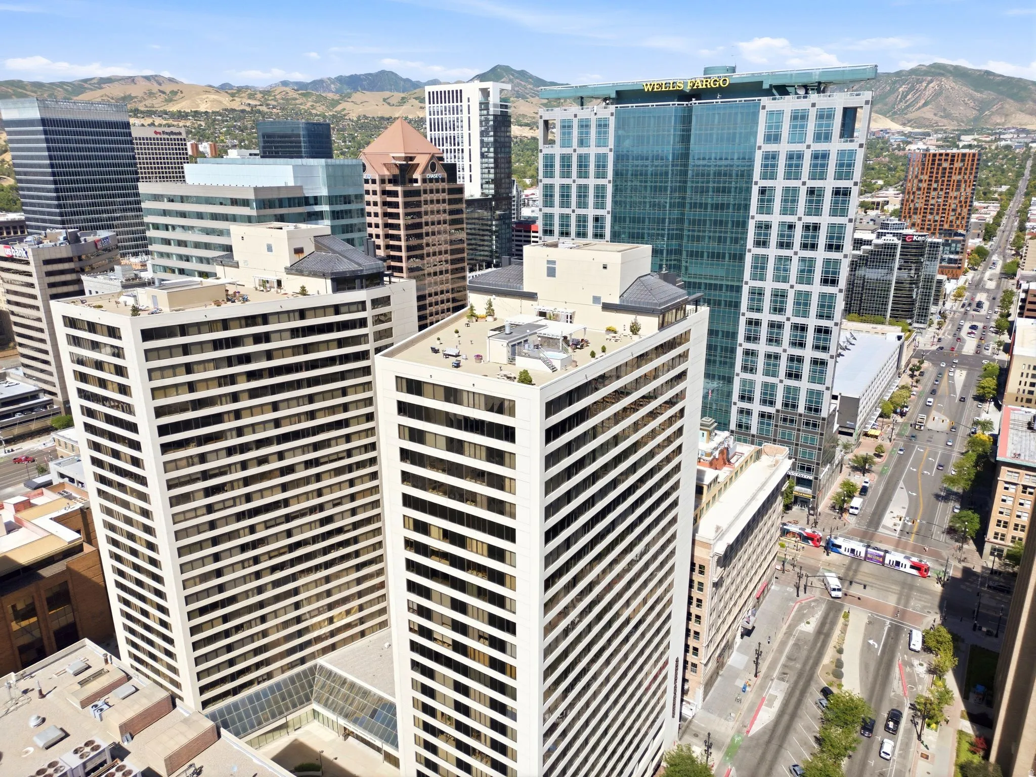 American Towers Urban high-rise buildings view