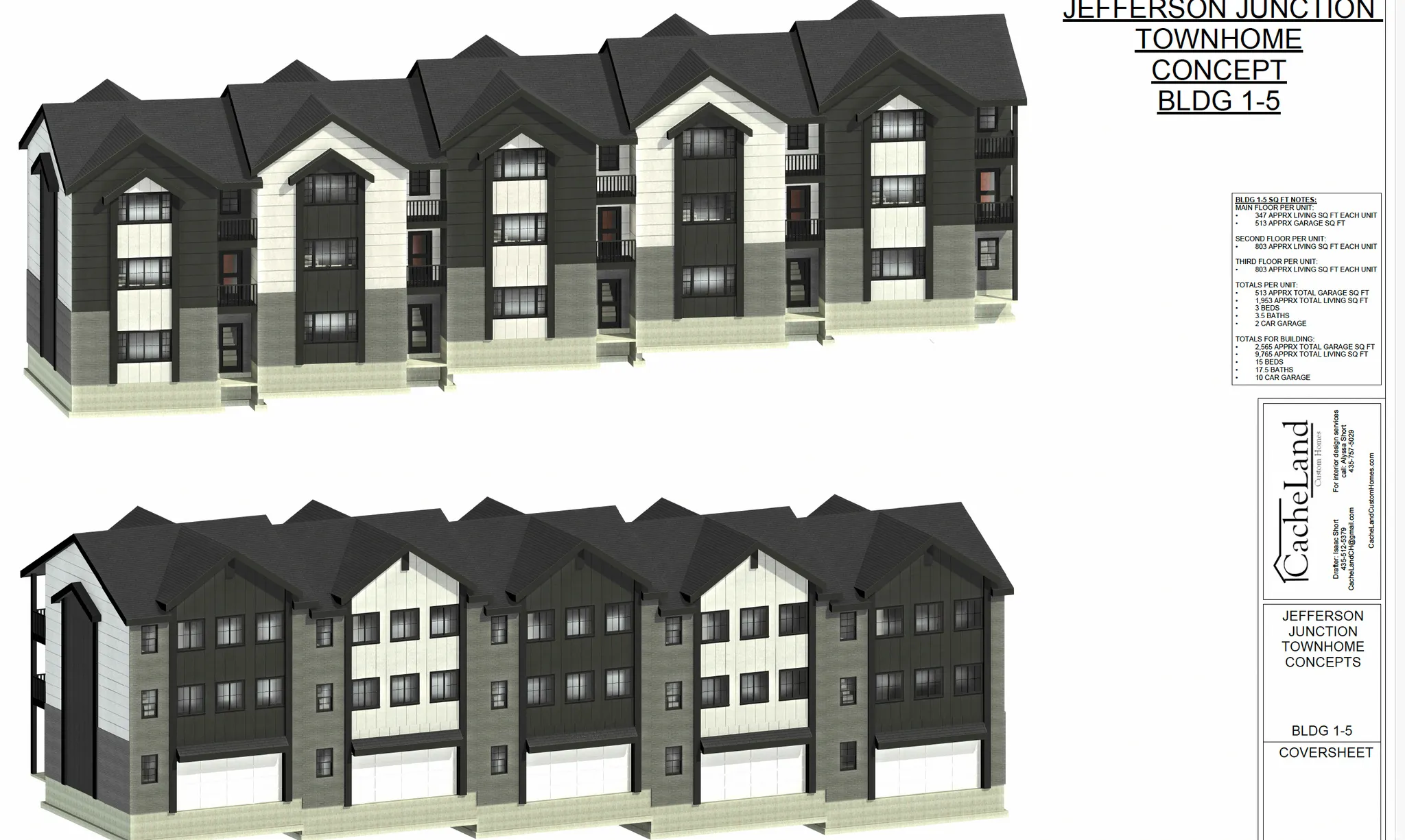 Townhome Concept Design. Presenting architectural renderings for the property