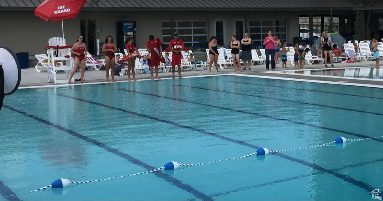 Community outdoor swimming pool