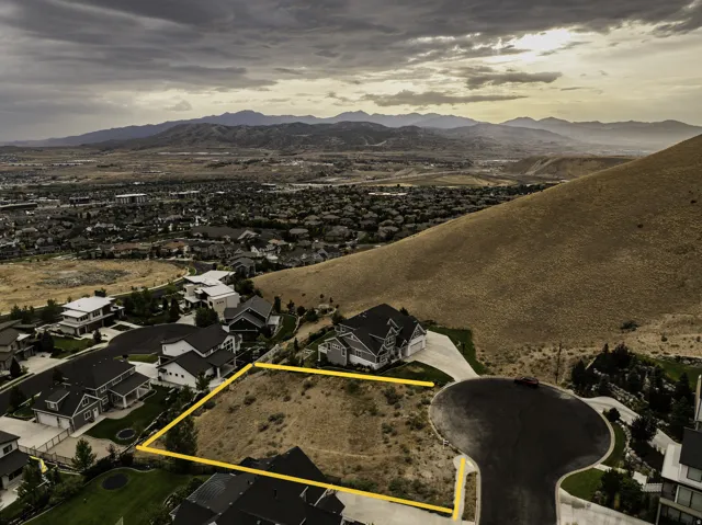Mountainous terrain framing a residential development