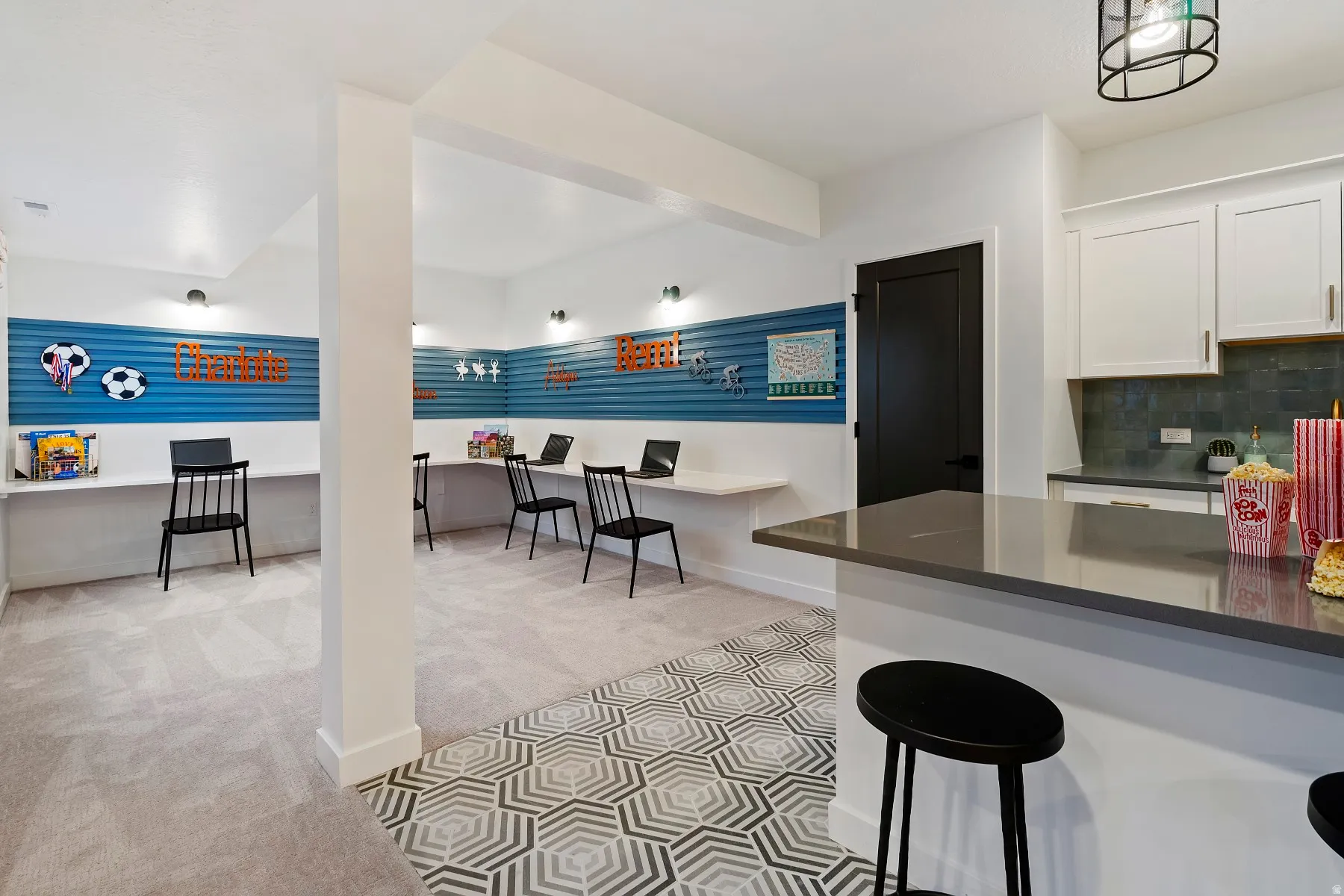 Basement with Wetbar. Picture of another home of same floorplan