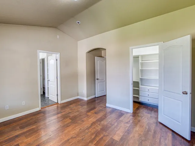 Master bedroom with ensuite bathroom