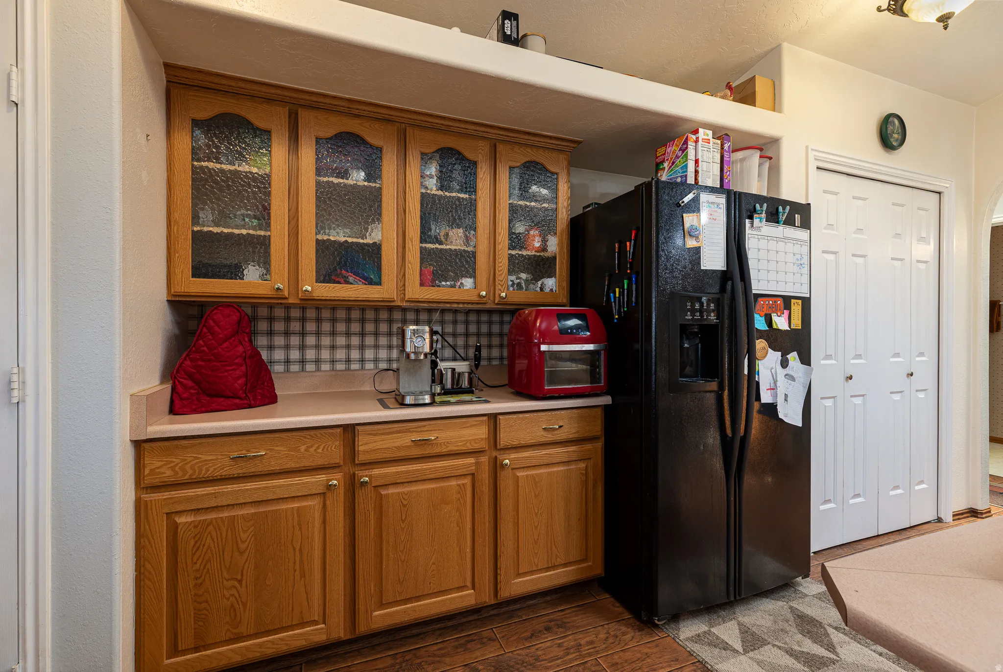 Spacious kitchen with built in cabinetry