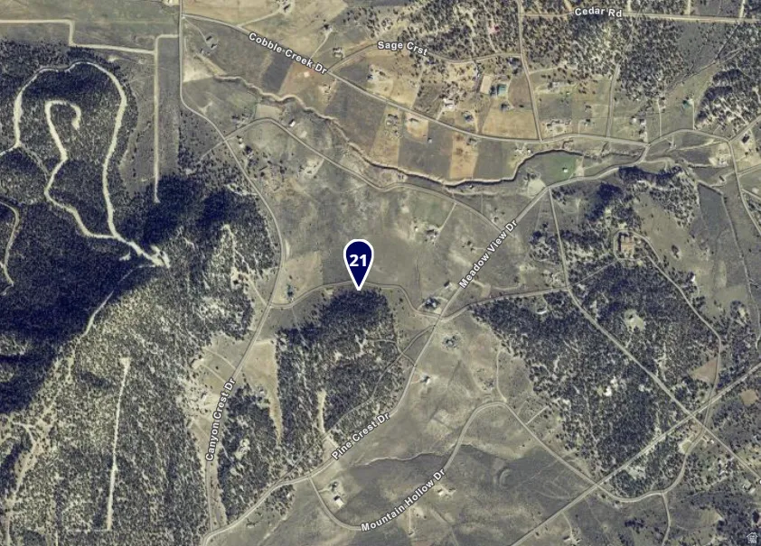 Aerial Map. Displaying the geographic layout and surrounding area of the property