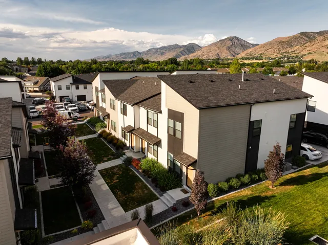 Modern residential exteriors featuring a multi-tone facade
