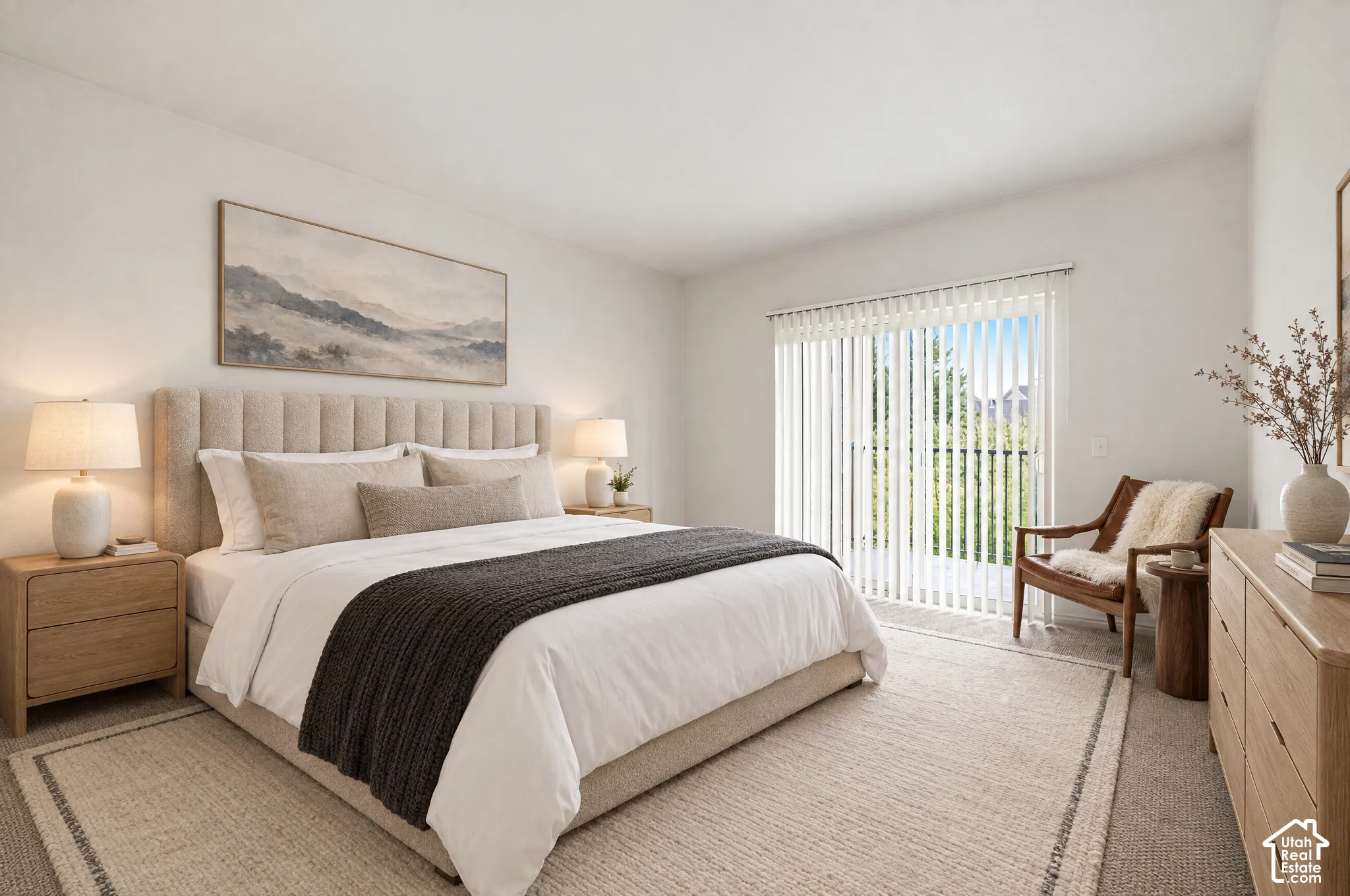 Virtually Staged Primary Suite