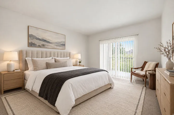 Virtually Staged Primary Suite