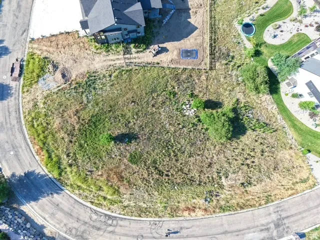 Expansive corner lot featuring a partial cul-de-sac location and natural vegetation