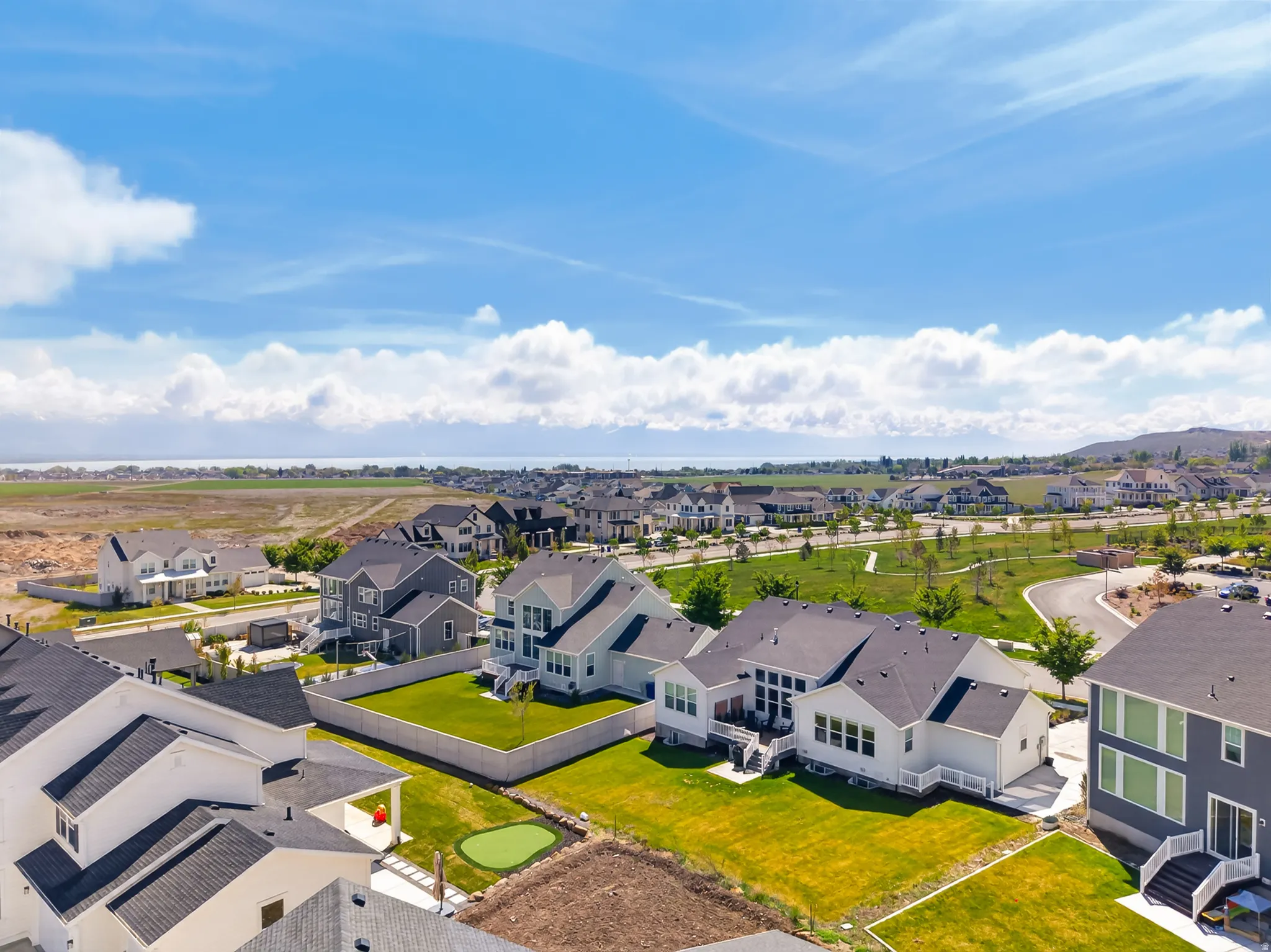 Aerial perspective of property