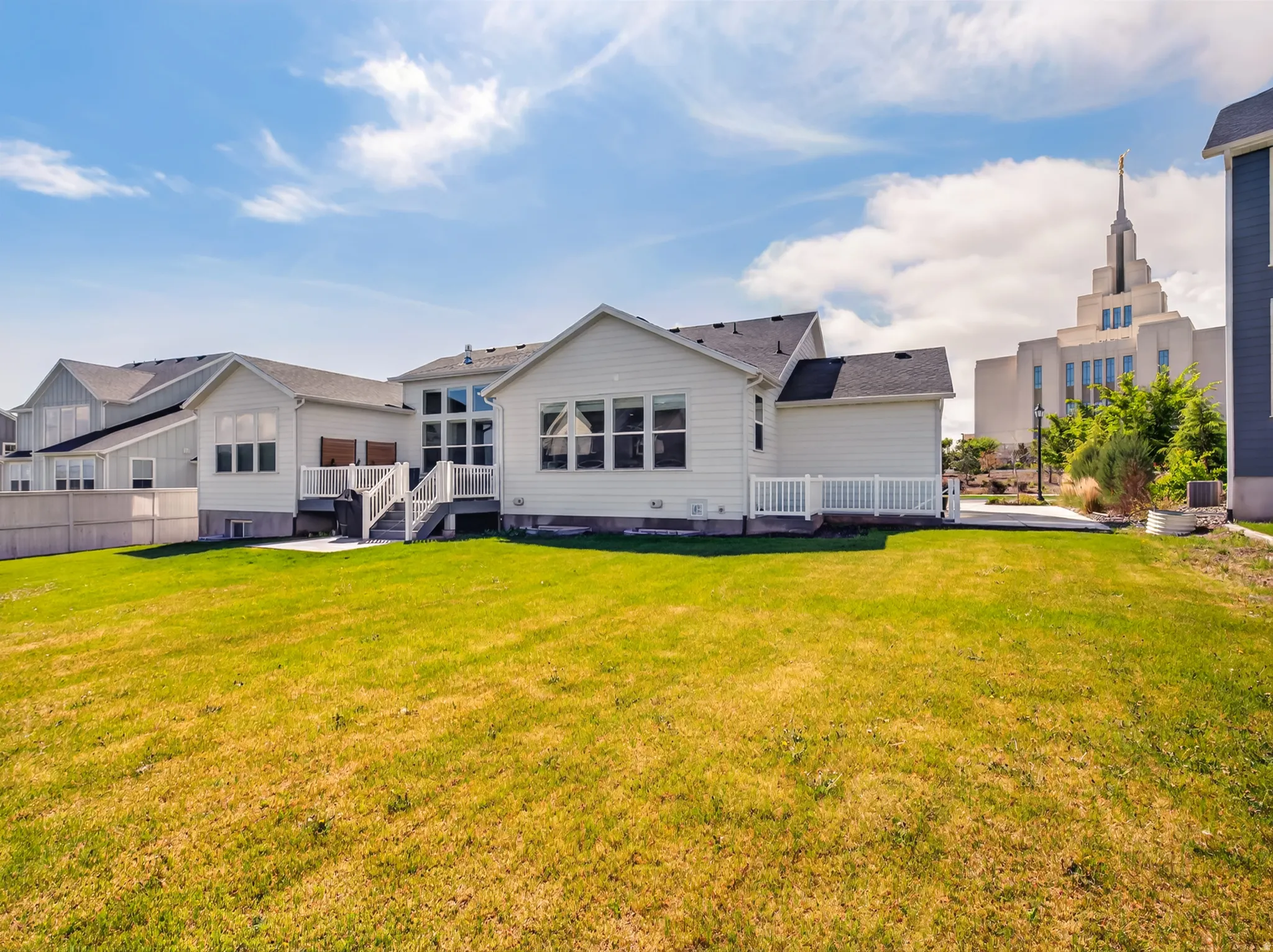 Expansive green lawn