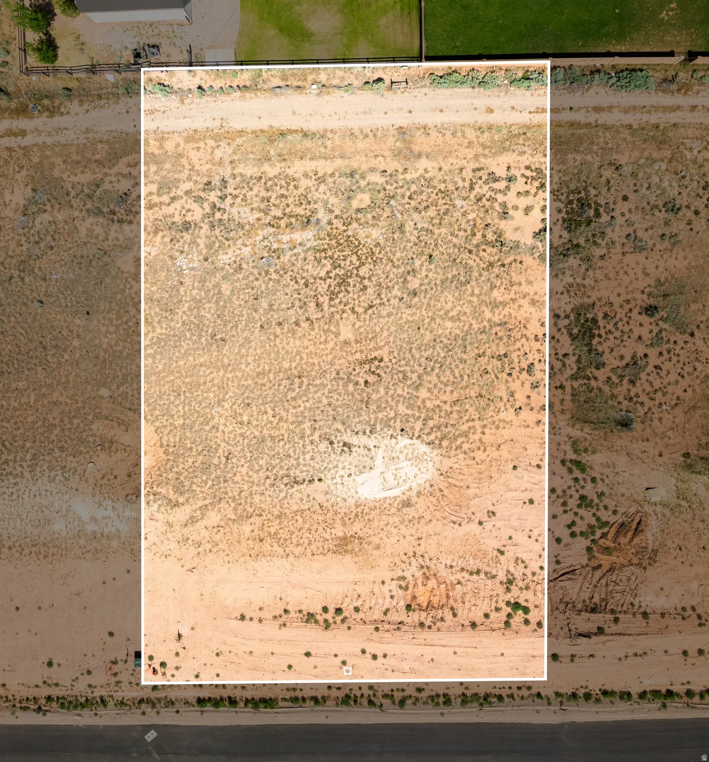 Aerial Property Boundary Map. Illustrating the defined perimeter of the property
