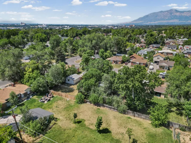Expansive lot with mature trees and a fenced perimeter
