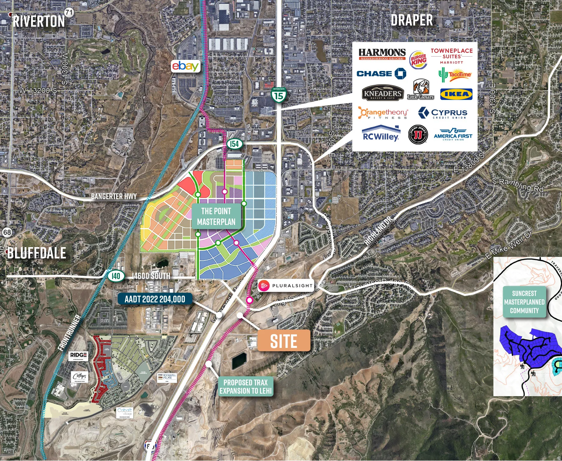 Site Map. Indicating the property's position relative to surrounding developments and infrastructure