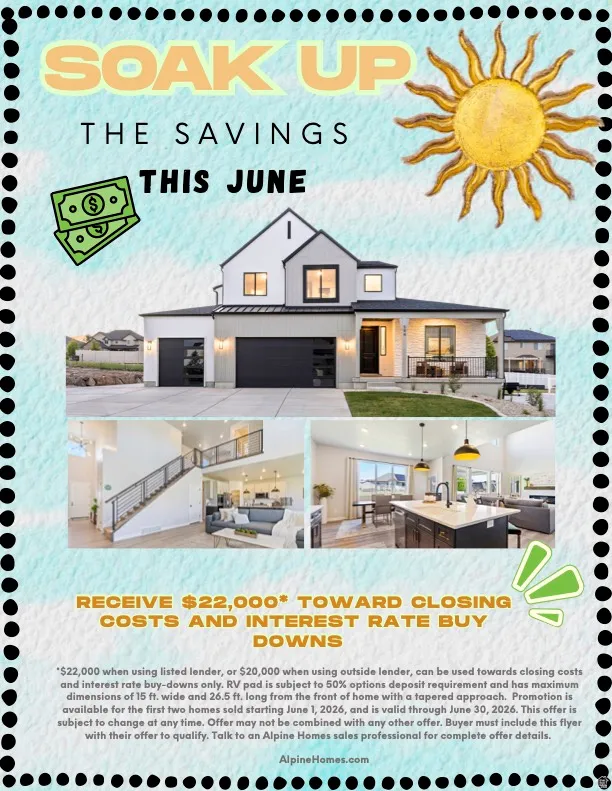 Real Estate Promotional Flyer. Outlining financial incentives for the acquisition of the property